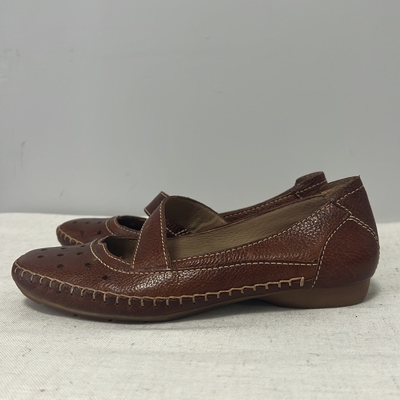 Nurture by Lamaze Mary Janes Womens Leather Comfort Brown Sandals Flats size 6.5 - Picture 2 of 8